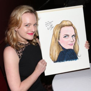 Elisabeth Moss Dedicates Sardi's Caricature to <em>Heidi</em> Playwright Wendy Wasserstein