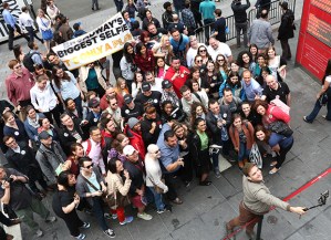 2015 Tony Nominee Micah Stock Takes #BroadwaysBiggestSelfie in Times Square