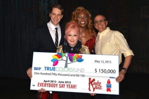 Cyndi Lauper and Her True Colors Fund Get Big Check From <em>Kinky Boots</em> and Broadway Cares