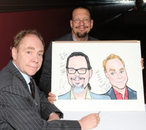 Penn & Teller Receive Magical Sardi's Caricatures