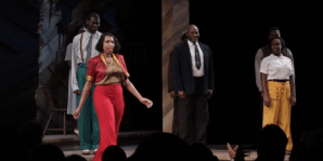 The Cast of <em>The Color Purple</em> Take Their Bows After the Show's First Performance