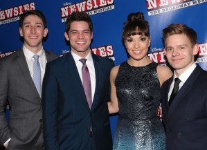 Jeremy Jordan, Kara Lindsay, Andrew Keenan-Bolger, and More Reunite at <em>Newsies</em> Premiere