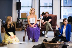 Elizabeth McGovern, Anna Camp, and Company Rehearse <em>Time and the Conways</em>