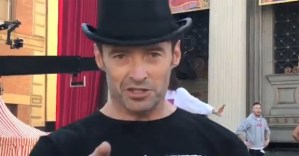 Watch Hugh Jackman Prepare for <em>The Greatest Showman</em>'s Live Commercial