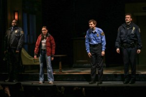 Cast of <em>Lobby Hero</em> Take First Bows in Second Stage's Inaugural Broadway Production