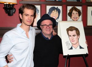 Andrew Garfield Receives a Sardi's Portrait