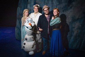 Josh Gad Visits His Extended <em>Frozen</em> Family on Broadway