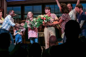 See Noah Galvin and Caitlin Houlahan at Curtain Call for <em>Waitress</em>