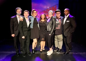 <em>The Prom</em>'s Caitlin Kinnunen, Josh Lamon Meet the Cast of <em>Forbidden Broadway</em>