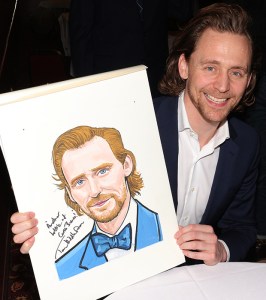 Tom Hiddleston Receives a Sardi's Portrait