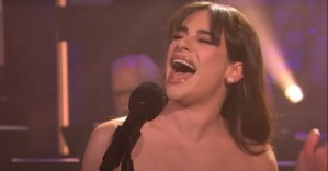 Lea Michele Sings "I'm the Greatest Star" on <em>Late Night With Seth Meyers</em>