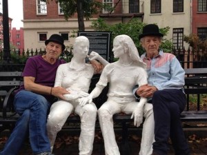 Patrick Stewart and Ian McKellen Enjoy an Introspective (Possibly Tipsy?) Afternoon in Sheridan Square