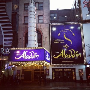 <em>Aladdin</em> Marquee Goes Up at the New Amsterdam Theatre