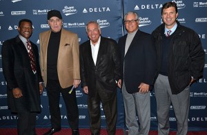 Former New York Yankees Including Tino Martinez and Joe Pepitone Check Out Broadway's <em>Bronx Bombers</em>