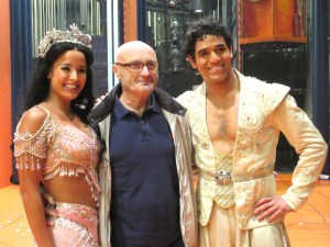 Musician Phil Collins Goes Backstage at <em>Aladdin</em> on Broadway