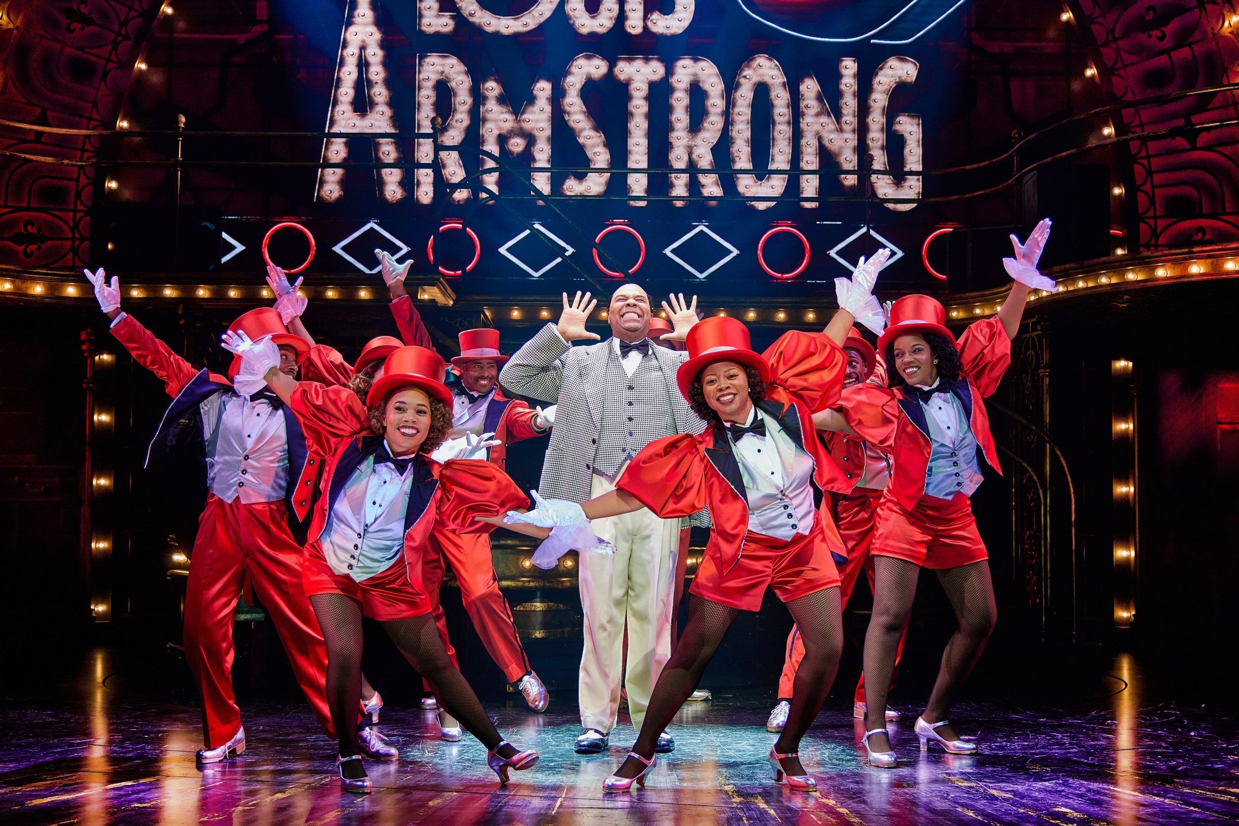 3515 James Monroe Iglehart as Louis Armstrong and Company in A Wonderful World The Louis Armstrong Musical. ©Jeremy Daniel