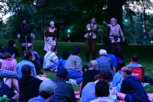 Briana Reeves Gibson, Carine Montebrand, Ian Antal, and John Michalski in New York Classical Theatre s Henry IV © Miranda Arden