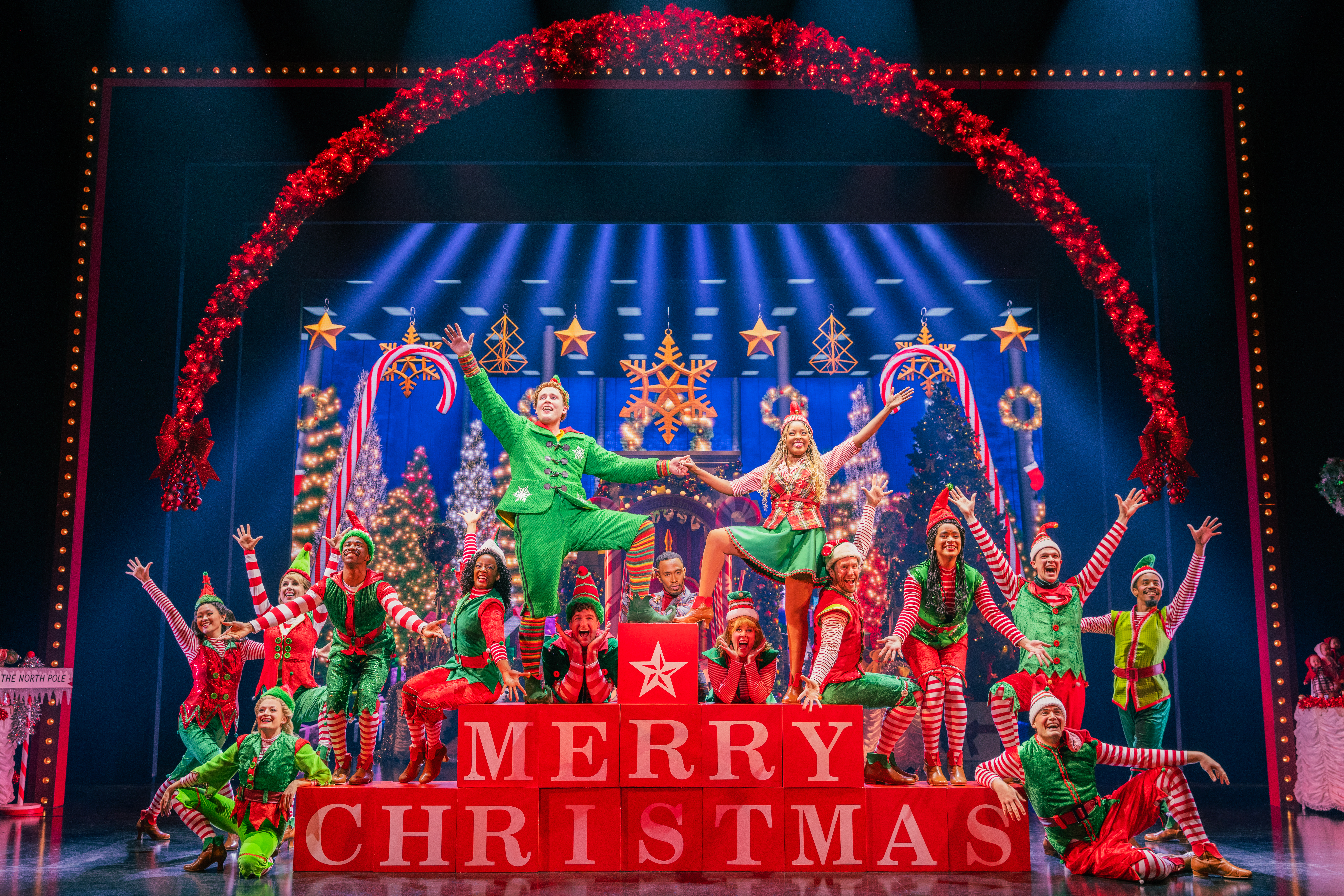 1 6237 The Cast of Elf the Musical (c) Evan Zimmerman for MurphyMade