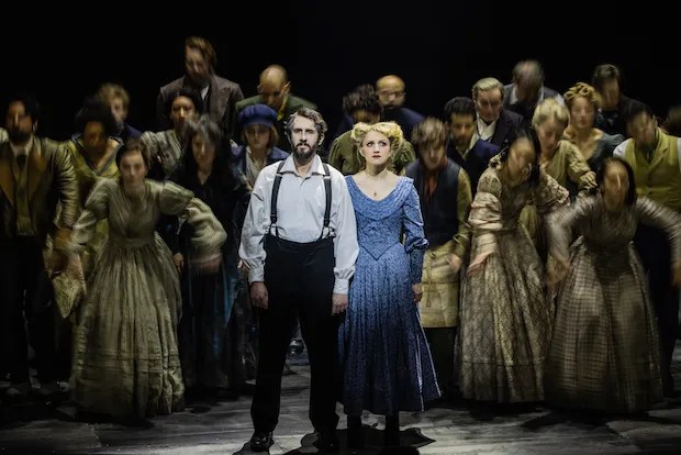 Josh Groban Annaleigh Ashford and the company of the 2023 Broadway production of SWEENEY TODD Photo by Matthew Murphy and Evan Zimmerman